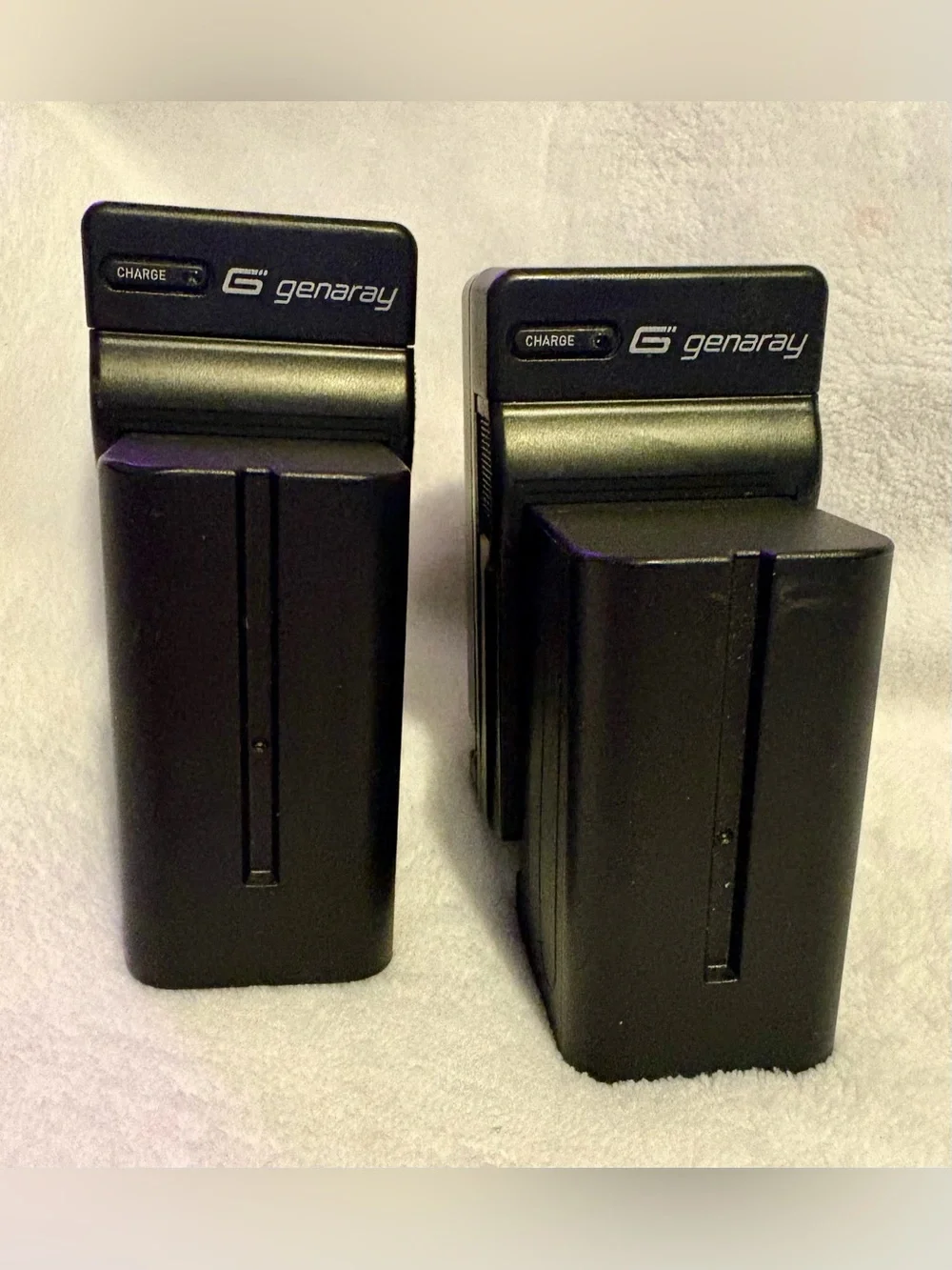 Genaray Rechargeable Video Camera Charger & Batteries (Pair)
